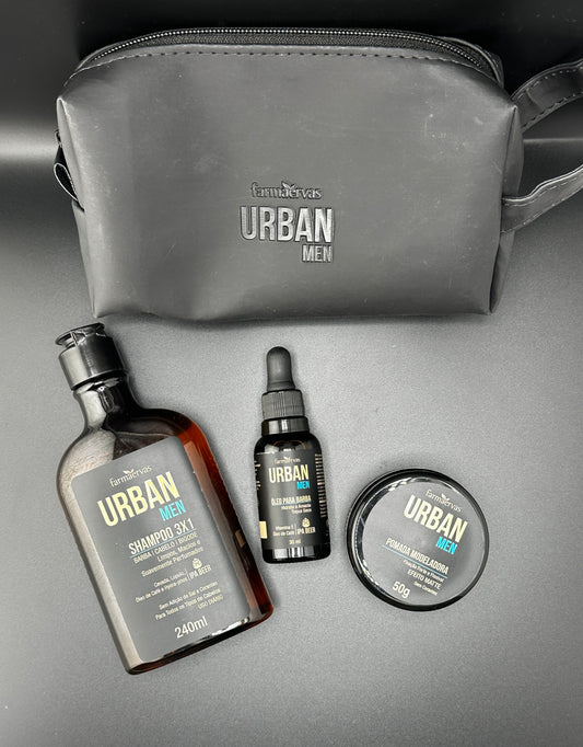 KIT FARMAERVAS URBAN MEN (3 PRODUTOS + NÉCESSAIRE)